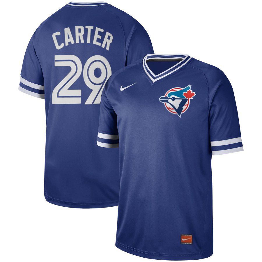 Men Toronto Blue Jays #29 Carter Blue Nike Cooperstown Collection Legend V-Neck MLB Jersey->san diego padres->MLB Jersey